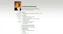 Desktop Screenshot of ferdinandraimund.at